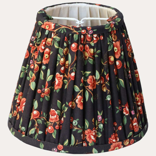 Decors Barbares Sarafane Ink Handsewn Gathered Candle Clip Lampshade