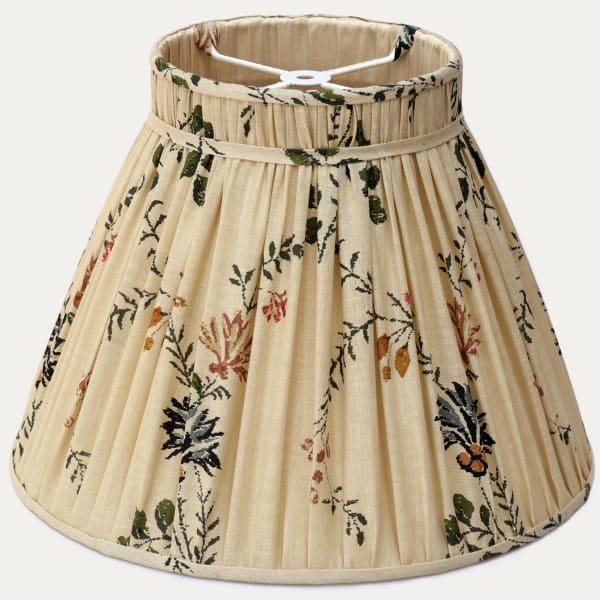 Robert Kime Cornflowers Handsewn Collar Top Lampshade