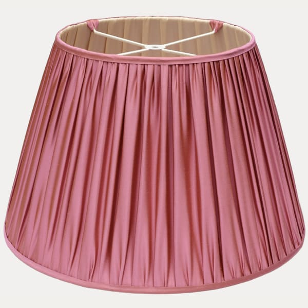 Indian Douppion Strawberry Handsewn Gathered Lampshade