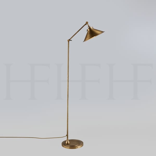 Leila Antique Brass Floor Lamp