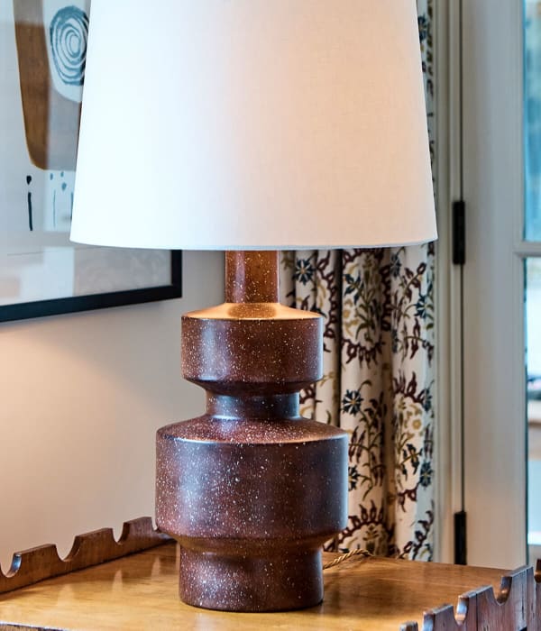 Shoreham Table Lamp Glazed Ceramic Porphyry