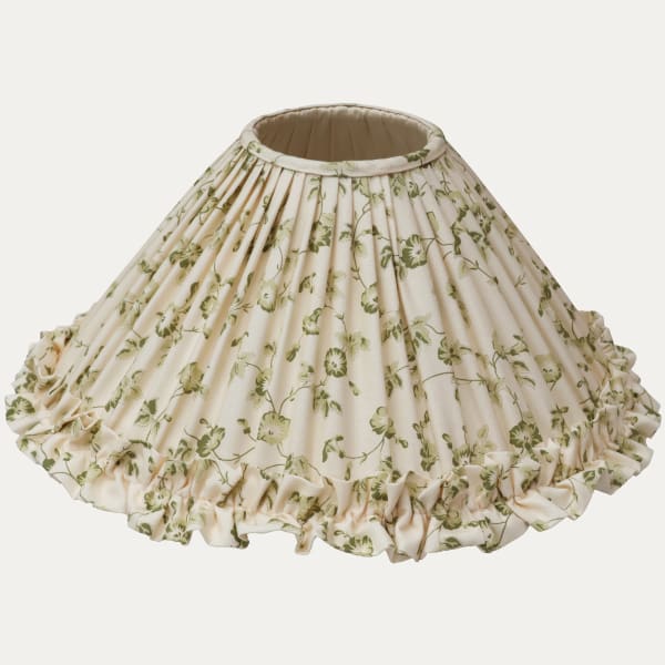 Nicholas Herbert Toiles de Rosa Green Handsewn Coolie Lampshade