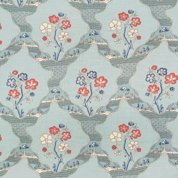 Toile Myrtil Turquoise Multicolore