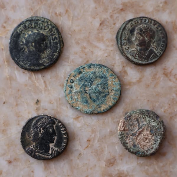 5 Roman Coins from Petra