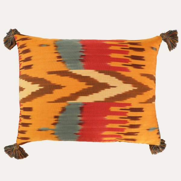 Wonderful Ikat Cushion with Bespoke Tassels