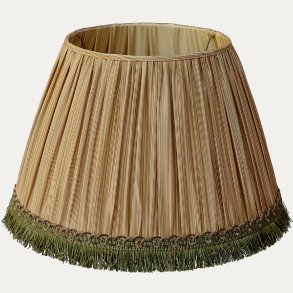 Michael Smith Jasper Pompadour Stripe Saffron Handsewn Lampshade With Bespoke Trim