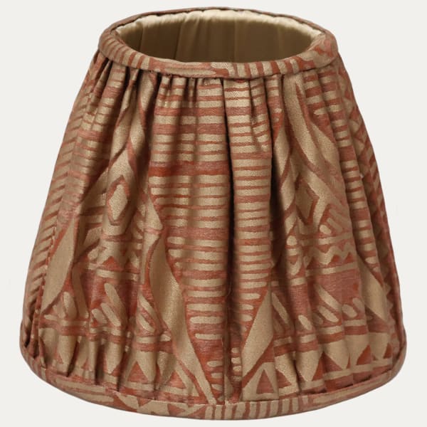 Fortuny Mayan Fawn & Silvery Gold Hand-Sewn Lampshade