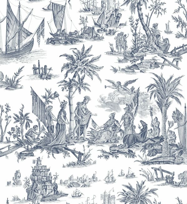 Toile La Fayette Clair Bleu