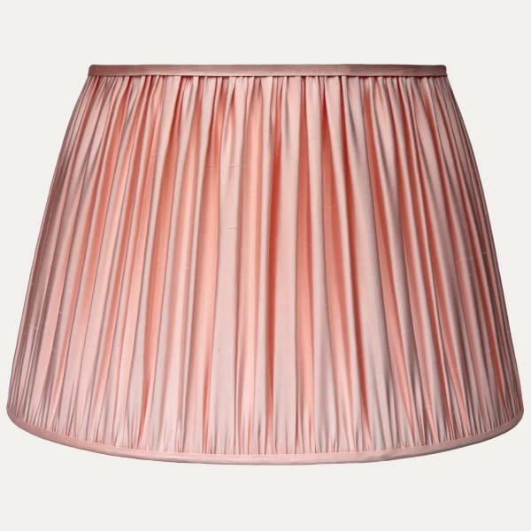 Douppion Salmon Silk Pembroke Lampshade