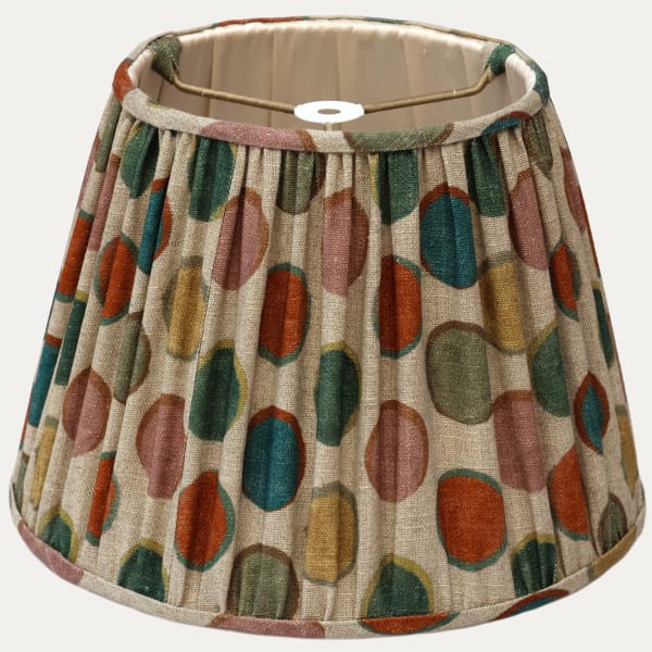 Mulberry Croquet Spice Handsewn Lampshade with US Finial Fitting