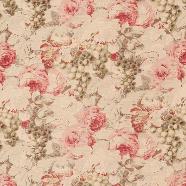 Rosevine Faded Pink Green On Oyster