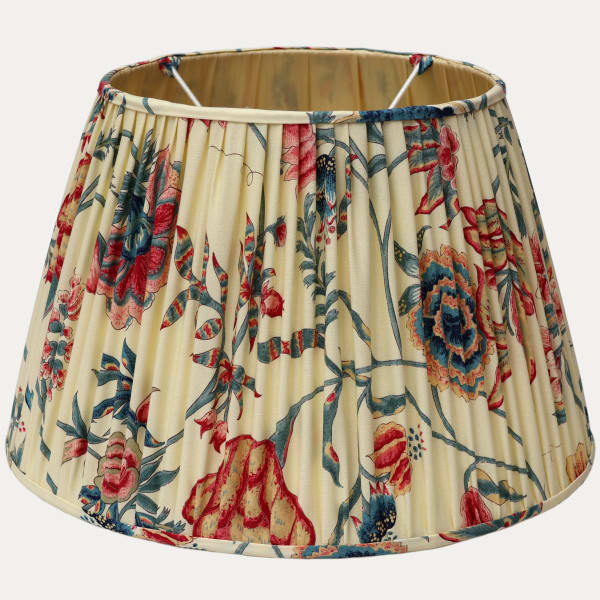 Pierre Frey Braquenie Saint Leger Bleu Handsewn Gathered Lampshade