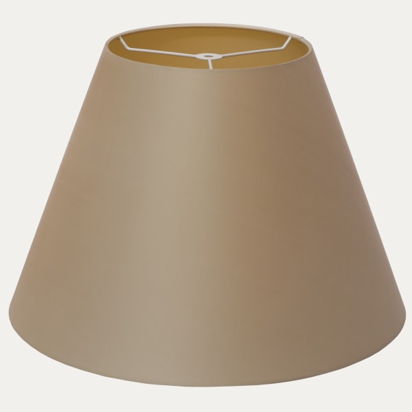 Floren, 18in/46cm Veraseta Taffetas Ninon Taupe Finest Silk Lampshade