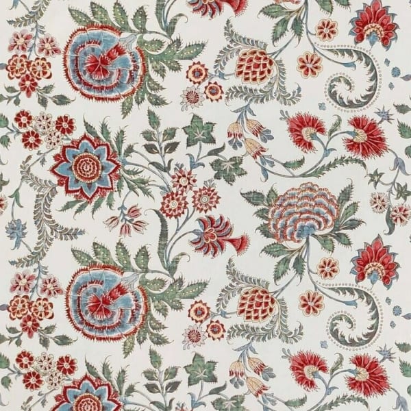 Charles Burger Percale Persan Fond: Bleu Motif: Multicolore