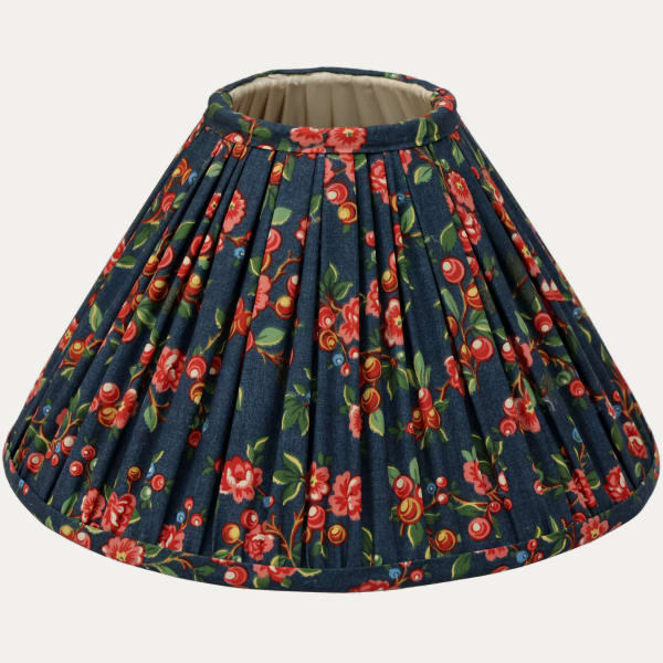 Decors Barbares Sarafane Indigo Coolie Lampshade with Silk Lining
