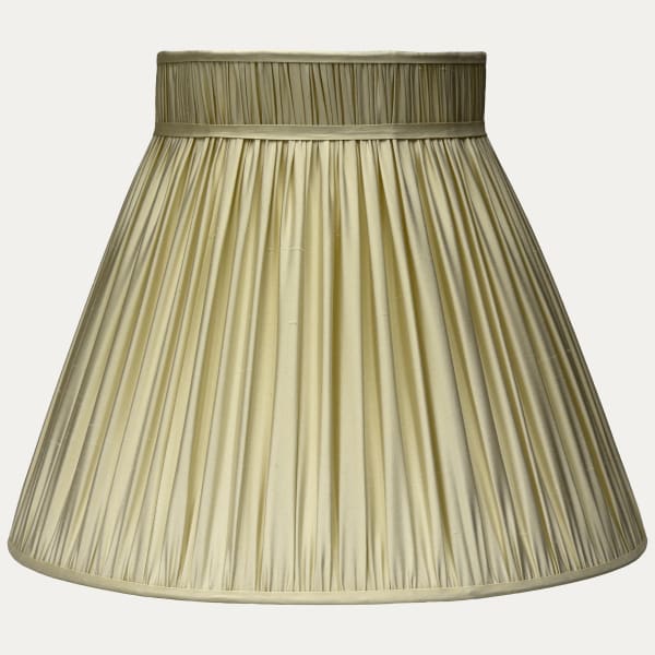 Douppion Celery Silk Collar Top Lampshade