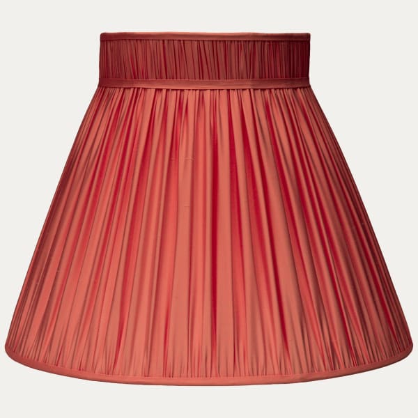 Douppion Pumpkin Silk Collar Top Lampshade