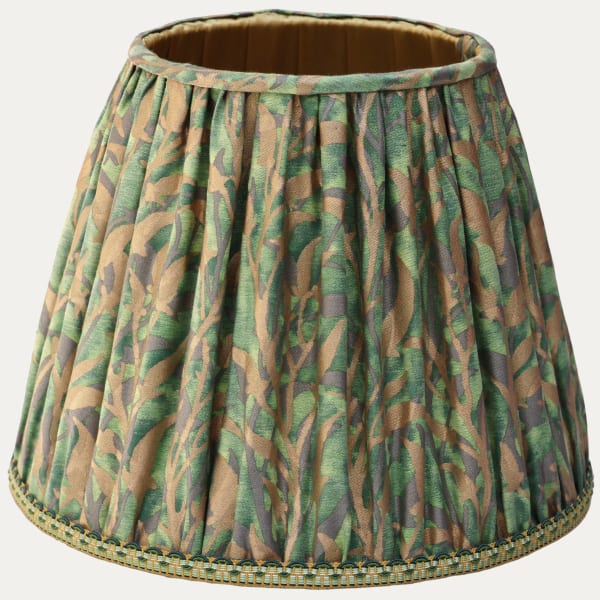 Fortuny Orfeo Sea Garden Green Gold and Graphite Handsewn Lampshade