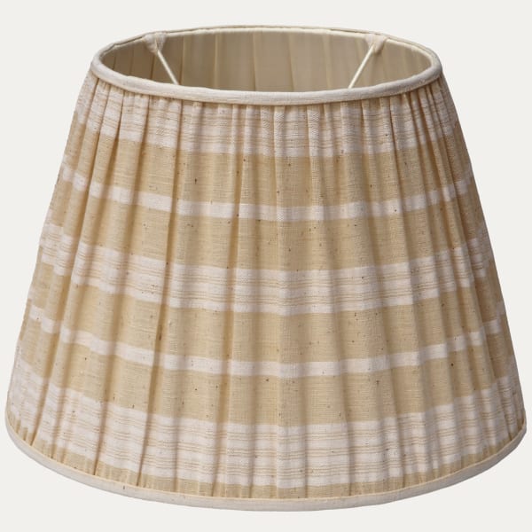 Hand-sewn Antique Anatolian Striped Linen Gathered Lampshade