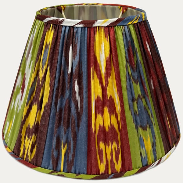 Handwoven Multicoloured Silk Ikat Lampshade