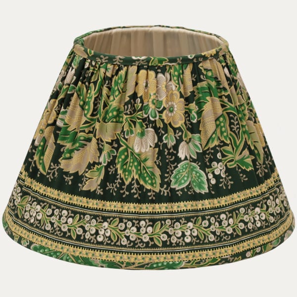 Decors Barbares Dans le Foret Green Lampshade with Silk Lining