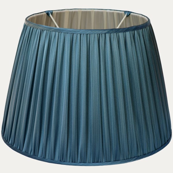 Classic Tassinari et Chatel Blue Strie Silk French Drum Lampshade
