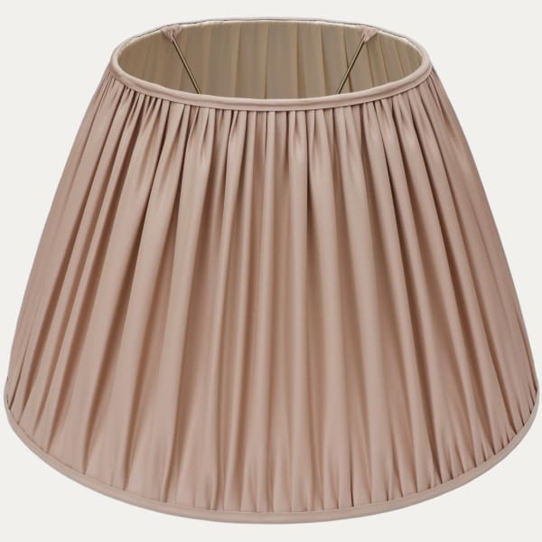 Faille Lugano Plaster Silk Handsewn Gathered Lampshade