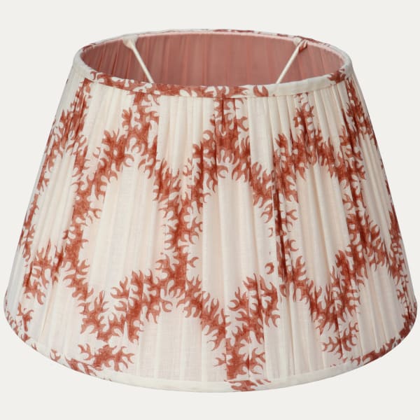 Soane Lattice Ruskin Pink Handsewn Gathered Lampshade