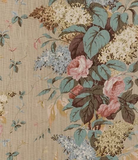 Lilac and Rose Green Linen