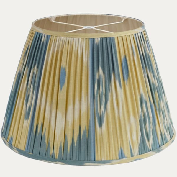 Robert Kime Ahal Silk & Cotton Ikat Lampshade with Silk Lining