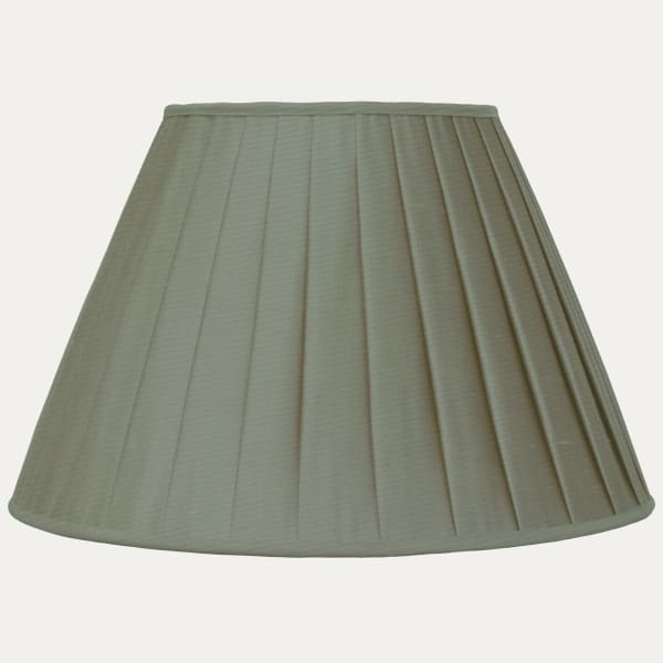 Crushed Pea Faille Lugano Silk Box Pleated Lampshade