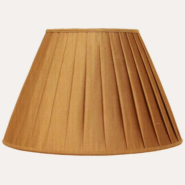 Floren, SFJ Apricot Monotones Silk Box Pleated Lampshade