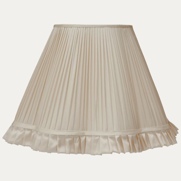 Ecru Faille Hamilton Silk Scallop Lampshade