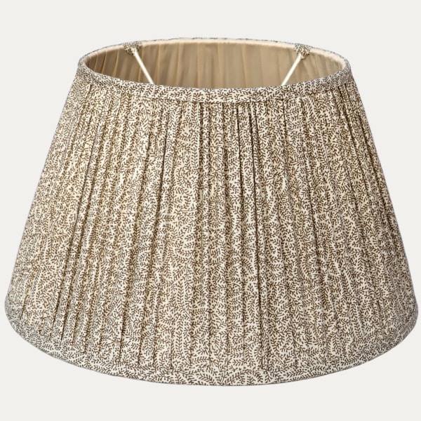 Soane Coral in Chestnut Handsewn Gathered Lampshade