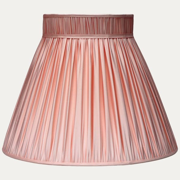 Douppion Salmon Silk Collar Top Lampshade