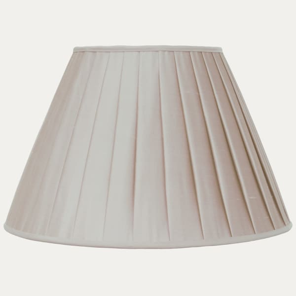 Ivory Faille Lugano Silk Box Pleated Lampshade
