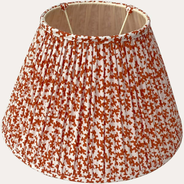 Sibyl Colefax & John Fowler Seaweed Orange on Cotton Lampshade