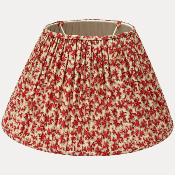 Vintage Colefax & Fowler Oak Twig Red Empire Lampshade