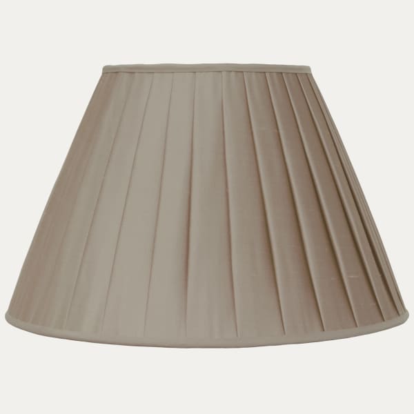 Smoke Faille Lugano Silk Box Pleated Lampshade