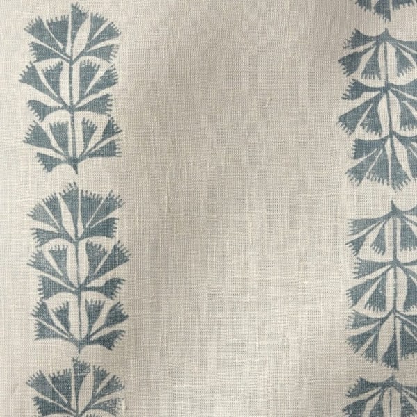 Sea Leaves Slate Blue Natural