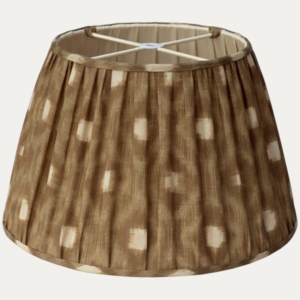Katie's Ikat Tea Leaves Lampshade with US Finial Fitting