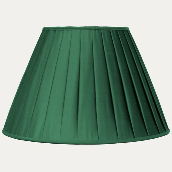 Douppion Evergreen Silk Box Pleated Lampshade
