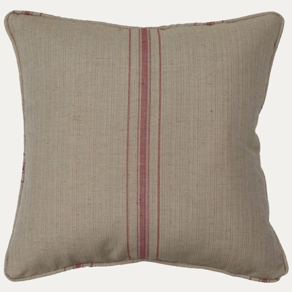 Robert Kime Avignon Stripe Red Cushion