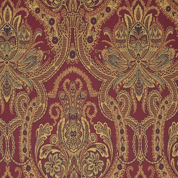 Marmaduke Paisley Maroon Olive