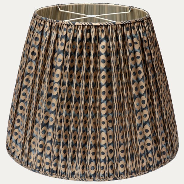 Fortuny Unita Midnight Sapphire and Gold Lampshade for US Lamps
