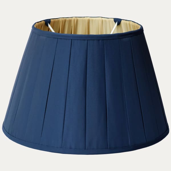 Veraseta Faille du Barry Blue Silk Handsewn Box Pleated Lampshade
