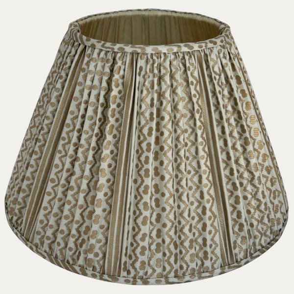 Fortuny Tapa Stripe Old Gold & White Lampshade