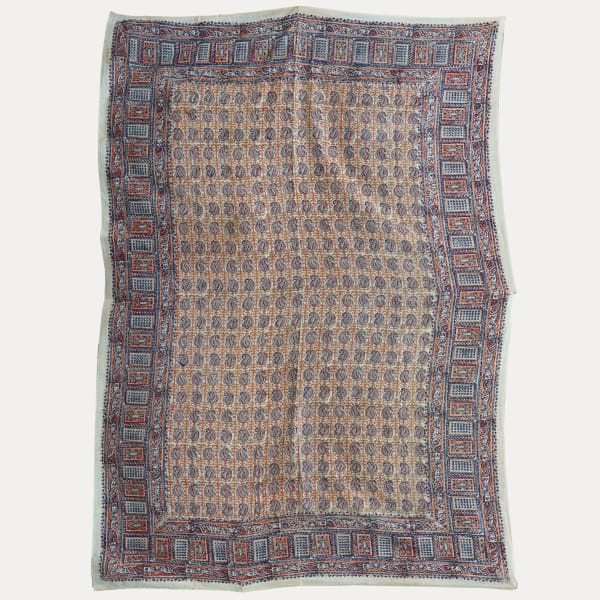 Large Indian Hand Block Printed Textile