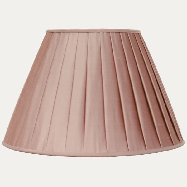 Pale Pink SFJ Silk Box Pleated Lampshade