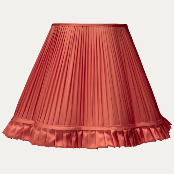 Douppion Pumpkin Silk Scallop Lampshade